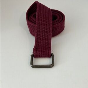 Wine Canvas Men’s Belt w D Ring